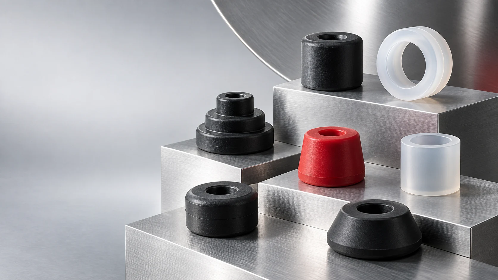 Examples of moulded silicone components